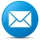 Email icon cyan blue round button